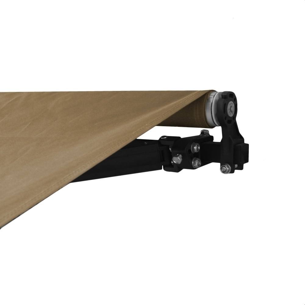 Motorized Retractable Black Frame Patio Awning 20 x 10 Feet R96854