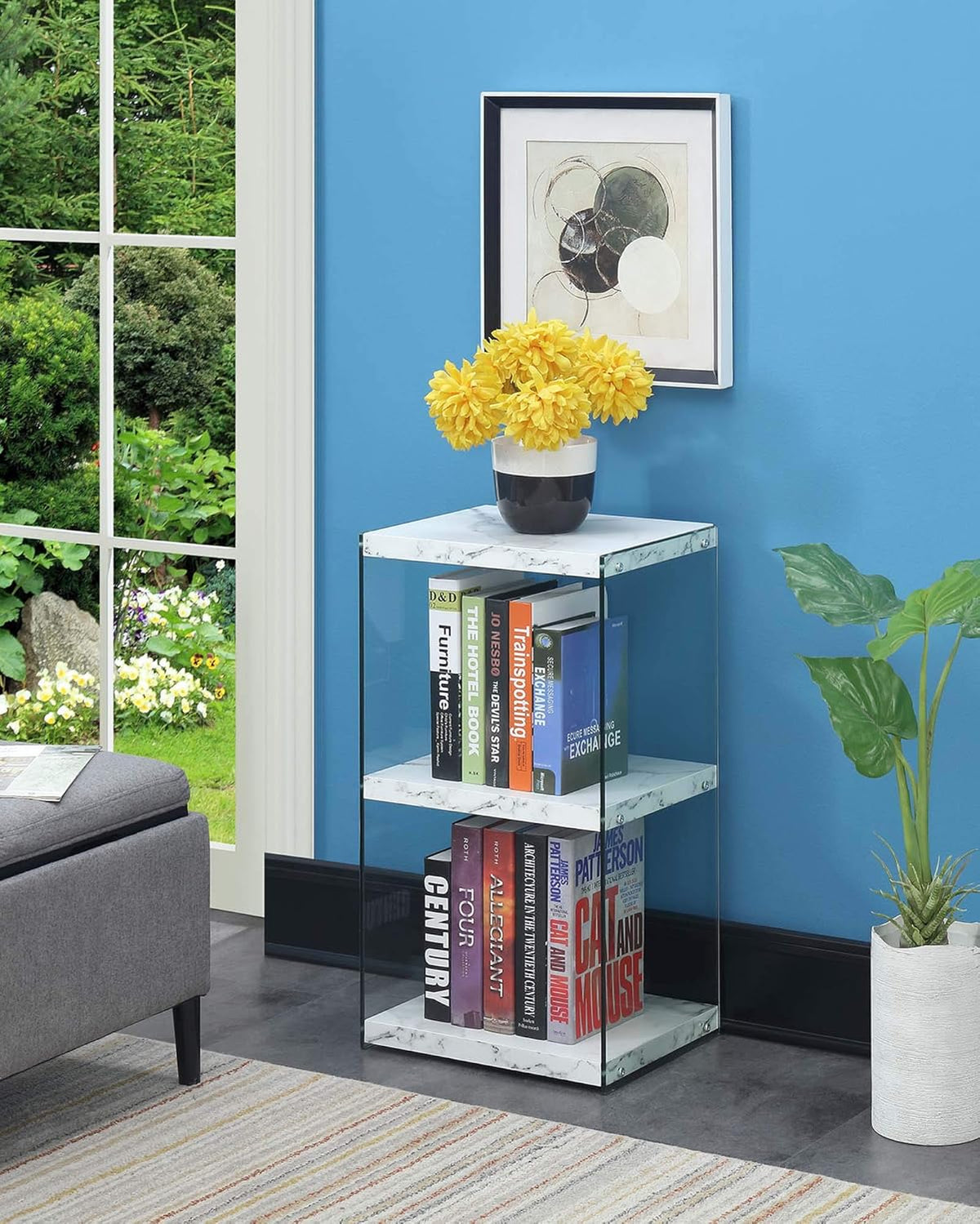 3 Tier Tower Bookcase, Weathered Gray Q63046