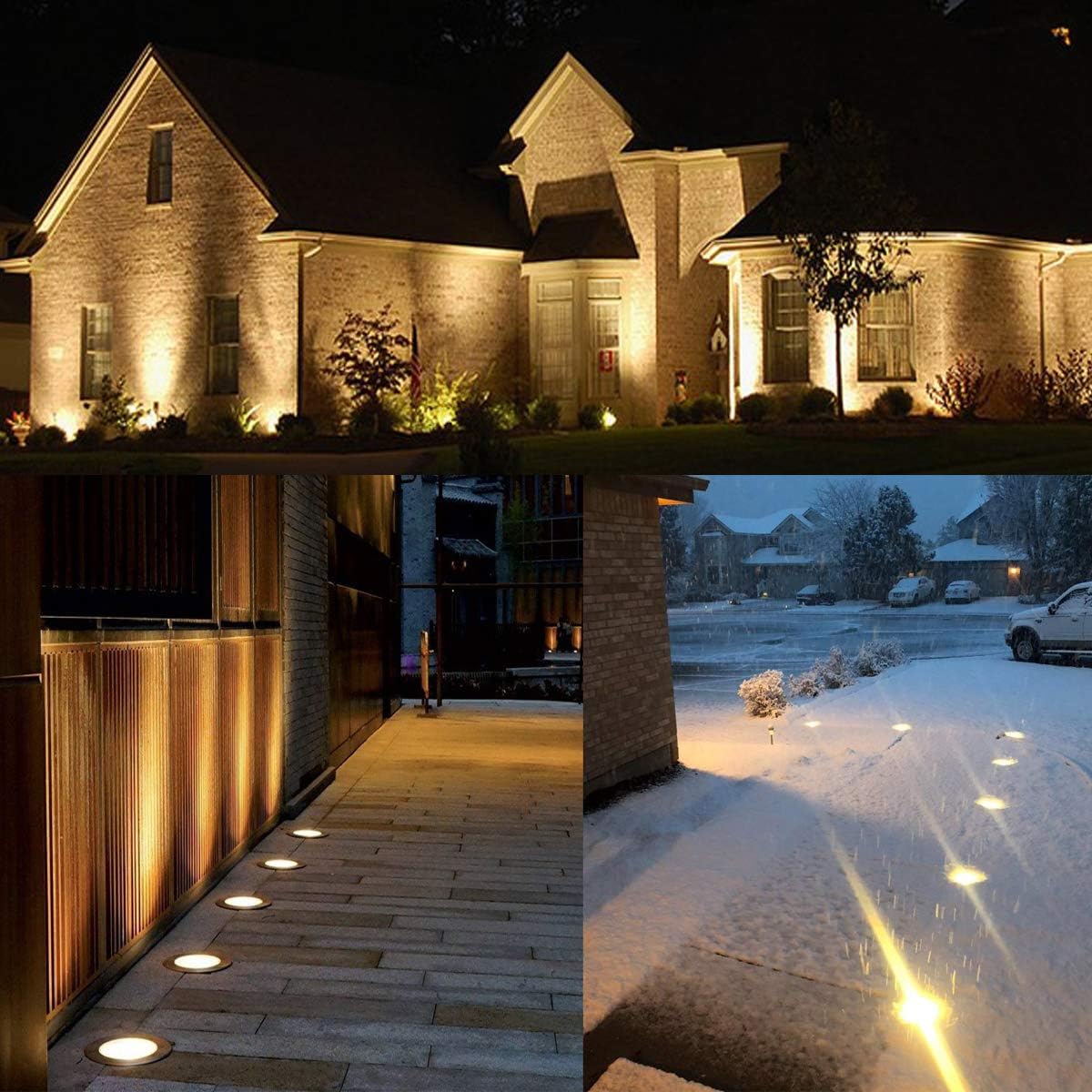 8 Pack 3W LED Warm White Low Voltage Landscape Lights F4562