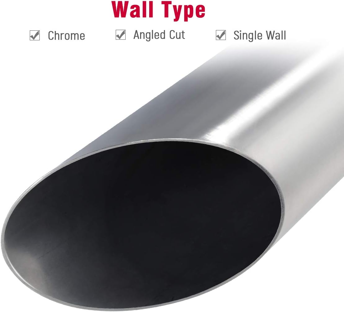 2.5" to 4" Stainless Steel Weld-On Exhaust Tips, Pack of 2 M8579