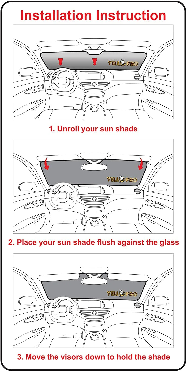 Front Windshield Sunshade for Tesla Model Y S4013