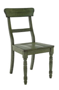 Antique Green Dining Chair Set of 2 N13582