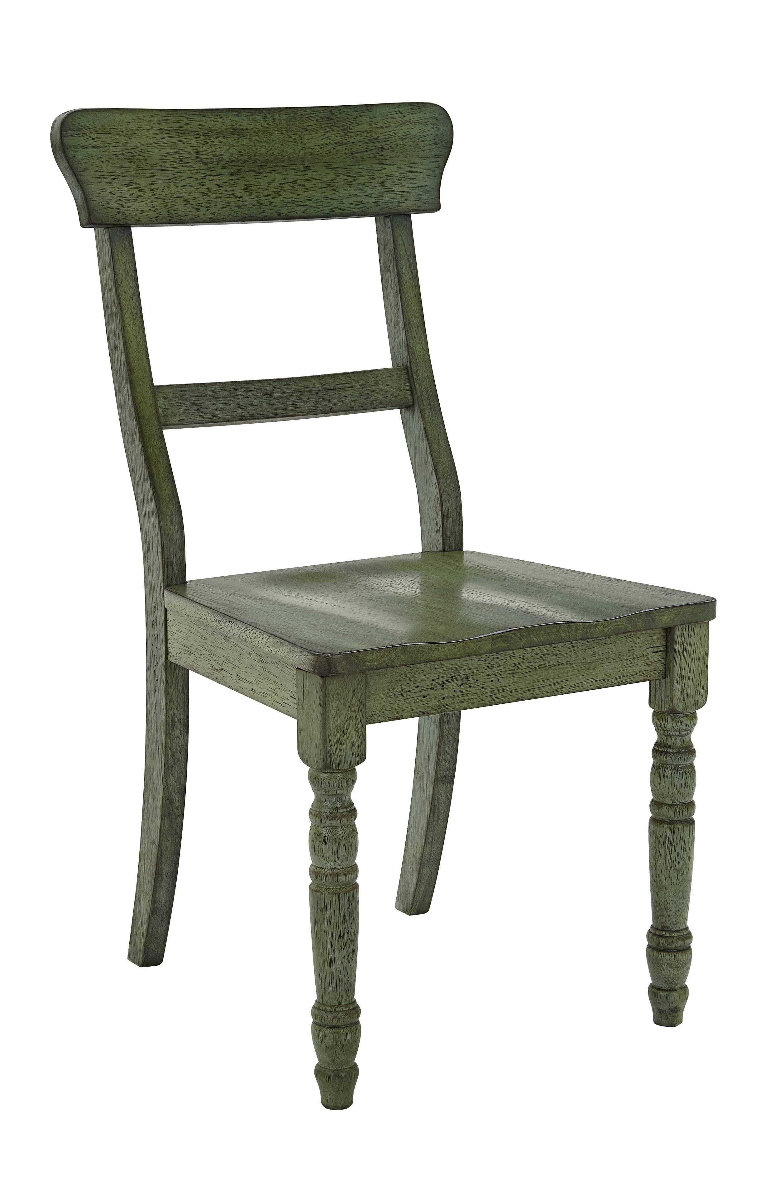 Antique Green Dining Chair Set of 2 N13582