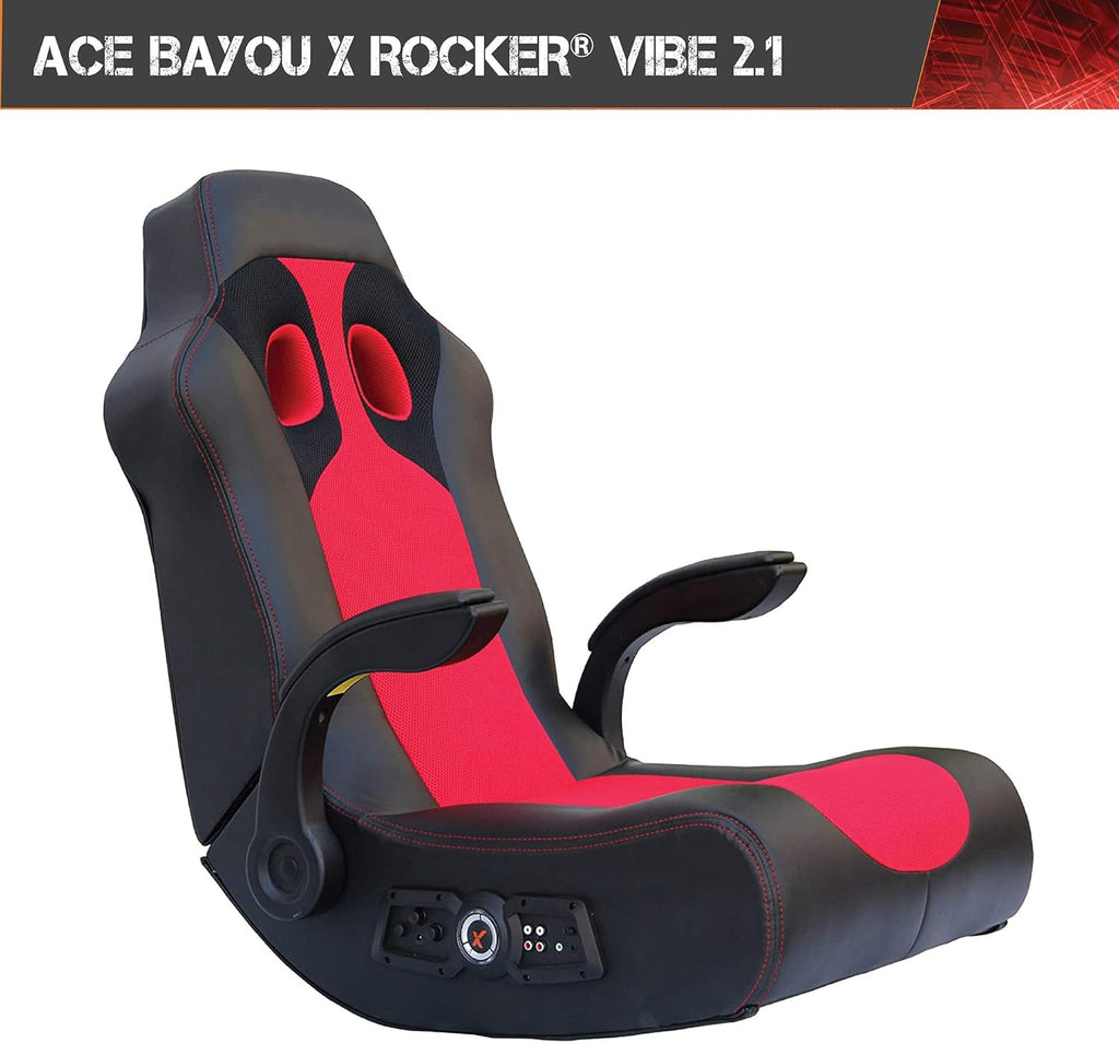 Black/Red Wireless Bluetooth Gaming Floor Rocker B711168