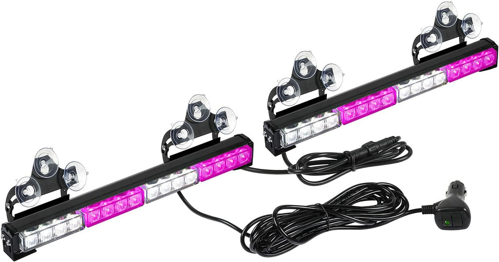 2x16.8 inch 32LED Red White Emergency Strobe Light Bar Pack of 2 P76357