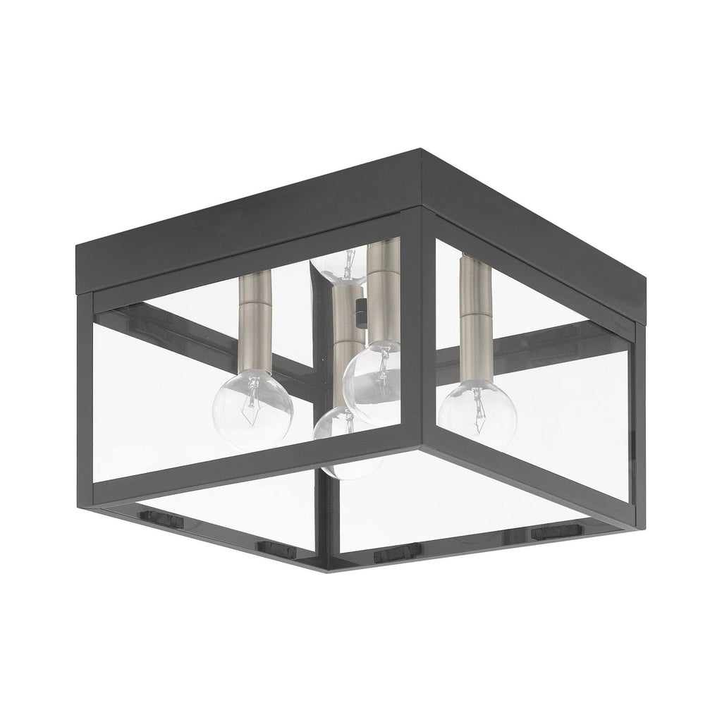 Scandinavian Gray 4 Light Outdoor Ceiling Mount S3650