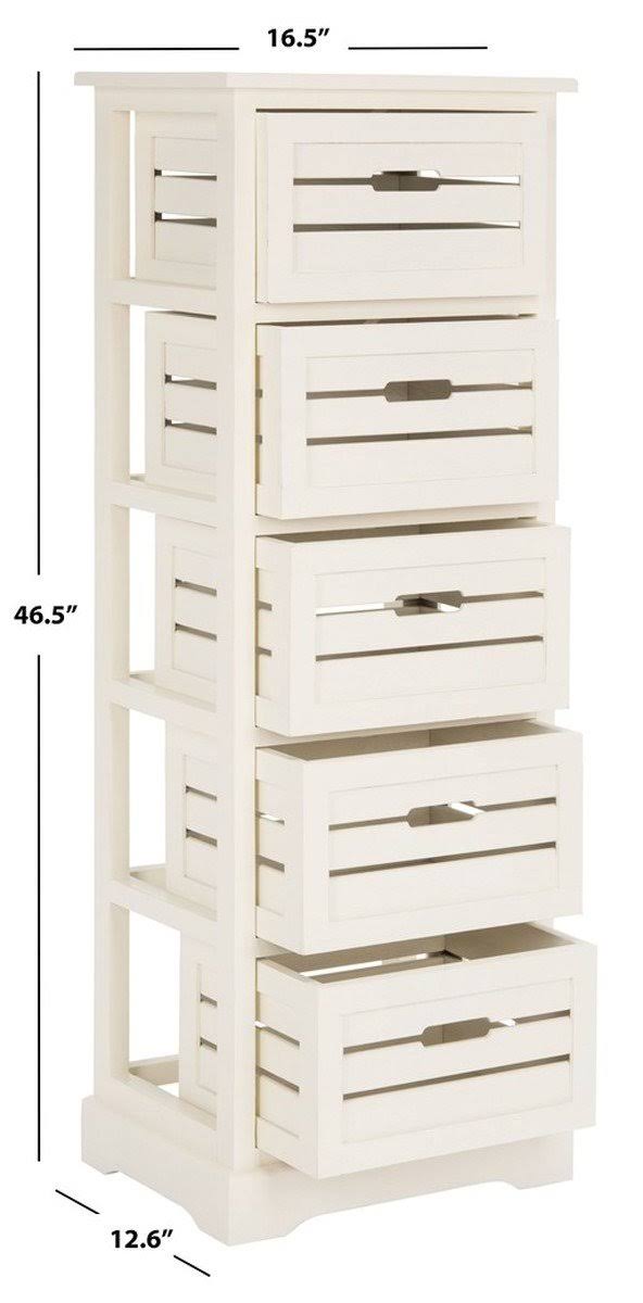 Red 5 Drawer Cabinet J20668