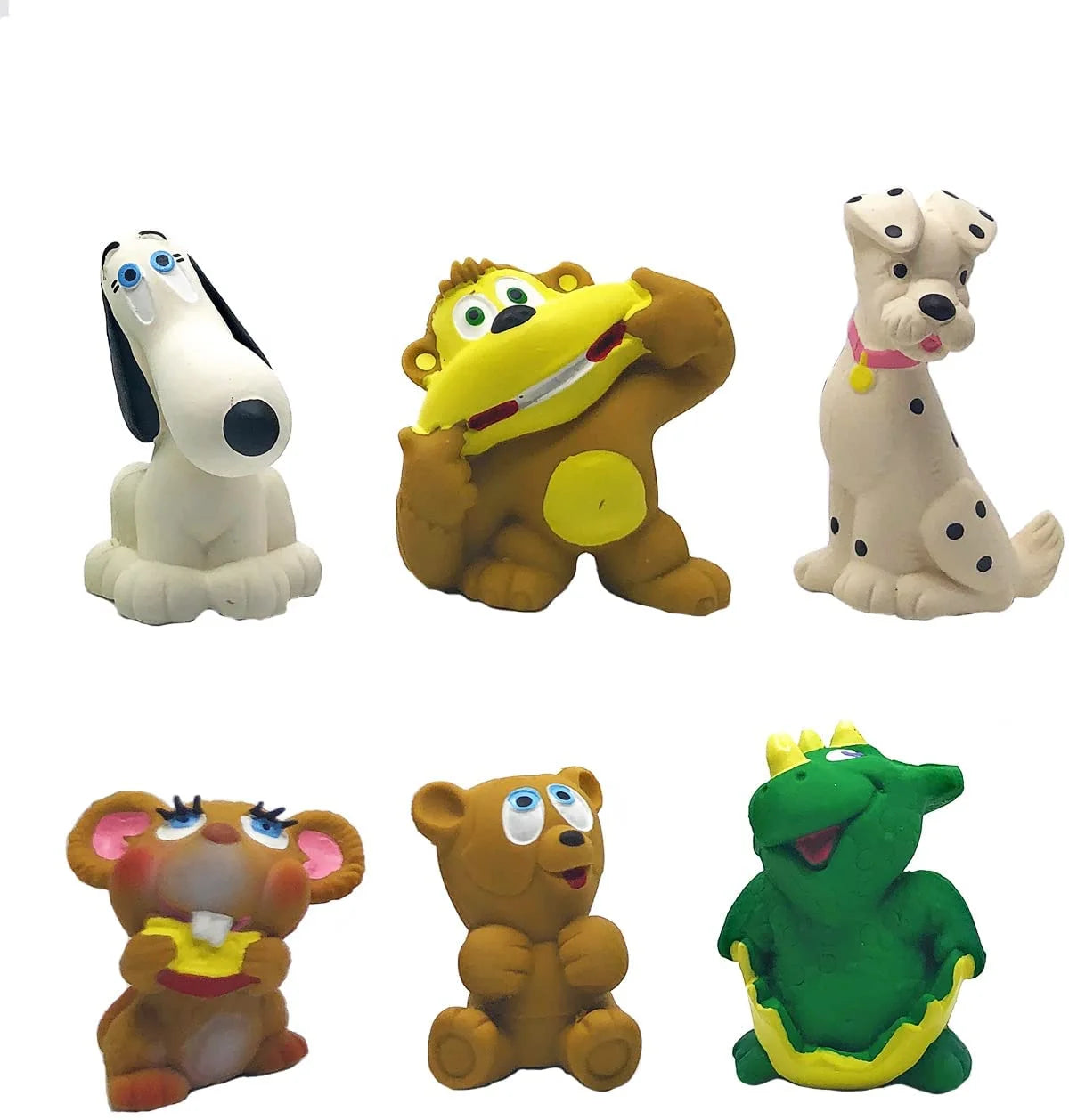 6 Extra Small Natural Rubber Squeaky Toys R6095