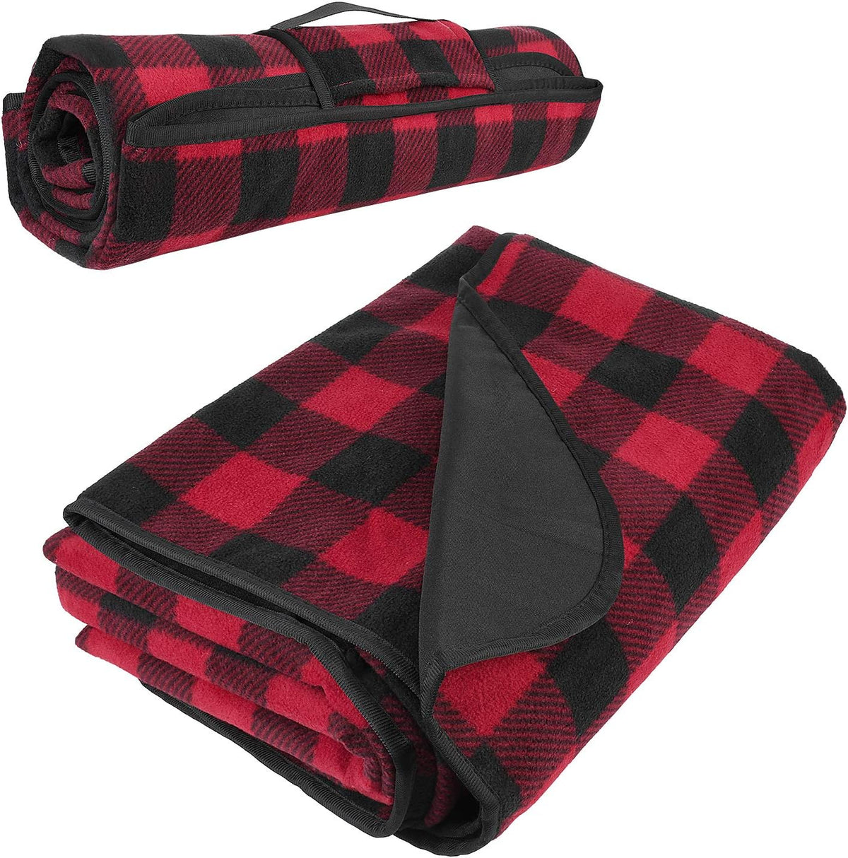 Navy Waterproof Sherpa Fleece Stadium Throw Blanket T1513
