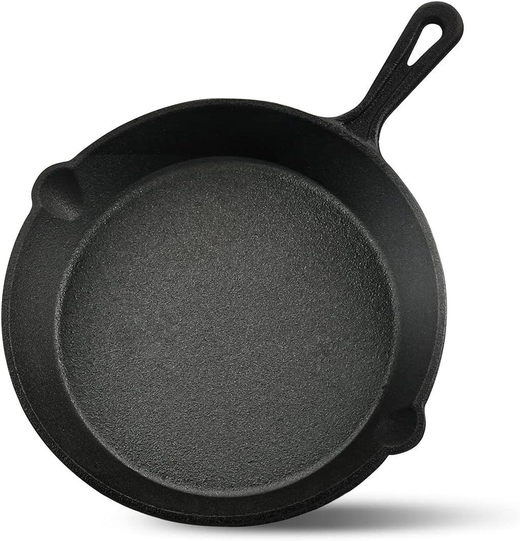 Cast Iron Skillet 3-Pack Set (8, 10, 12) Pre-Seasoned Cookware D17093