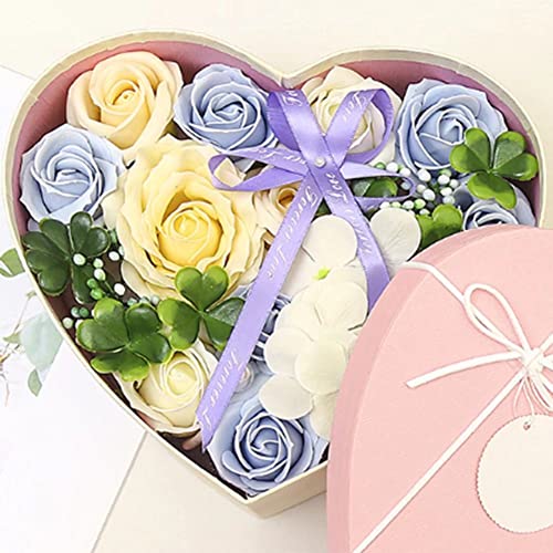13 Pcs Scented Rose Bath Soap in Heart Gift Box Y673501