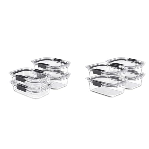 Glass Storage Set of 4 Food Containers, Clear, 3-Pack M272259