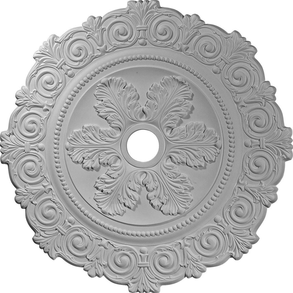 Hand-Painted Black Pearl Scroll Medallion N827