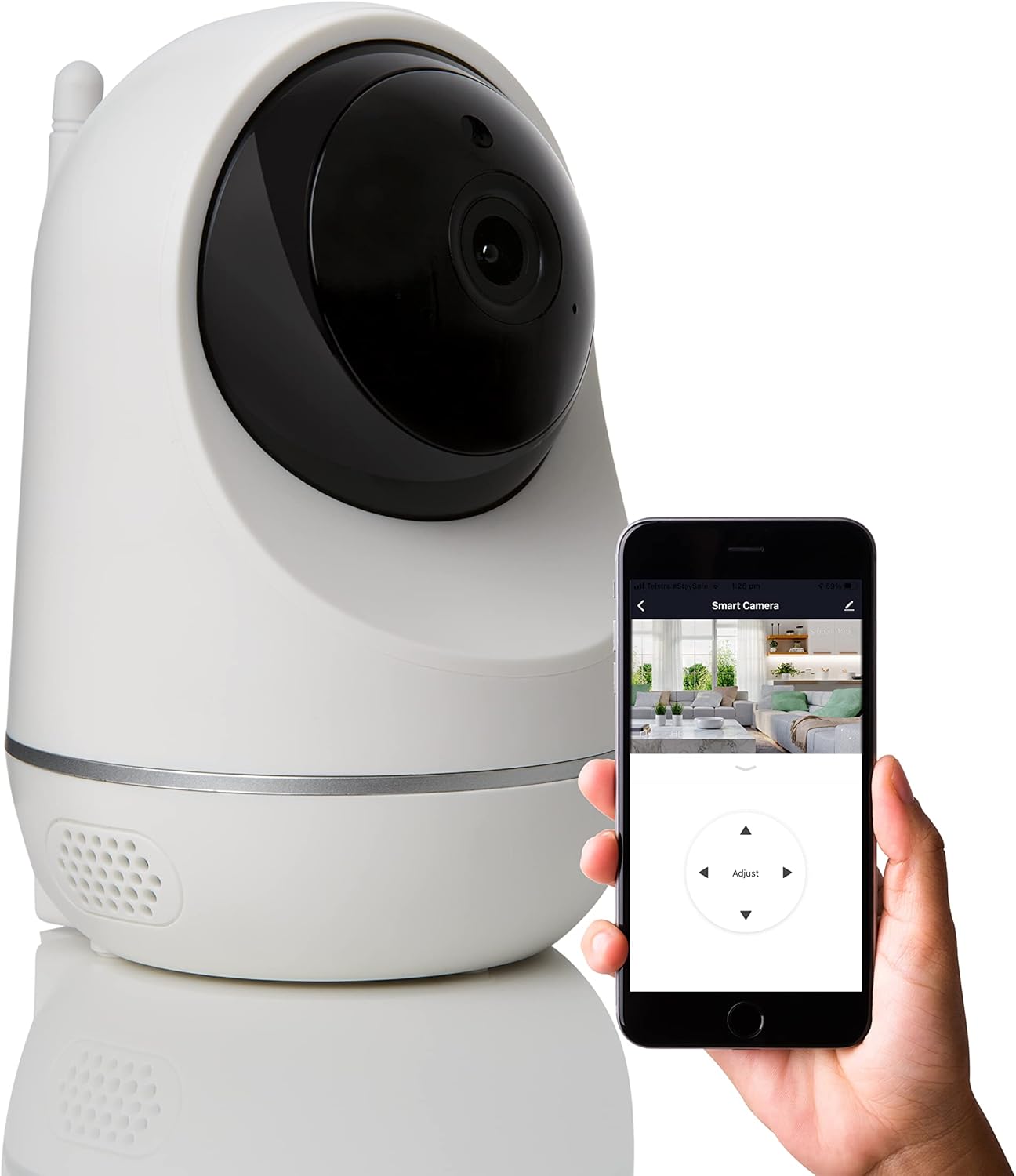 Wi-Fi Camera Pan Tilt Zoom with Audio & Video Recording, Pack of 2 J9347
