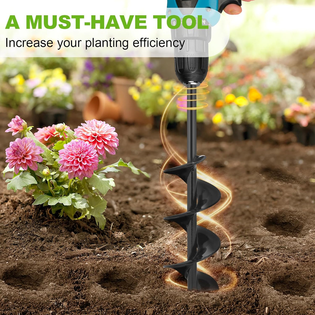 2 x 14.6 Inch Garden Auger Drill Bit V330