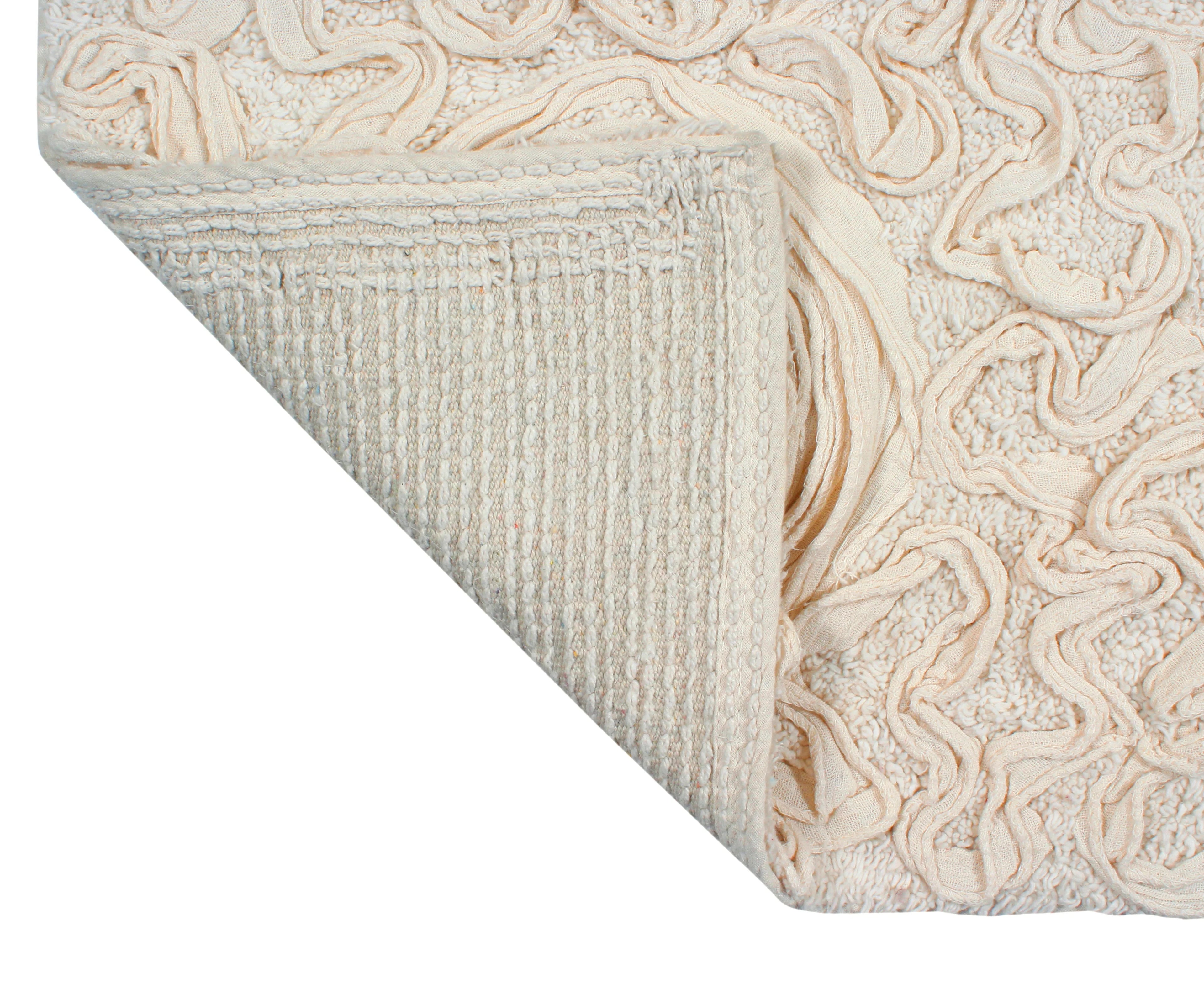 Linen Cotton Bathroom Contour Rug M2643