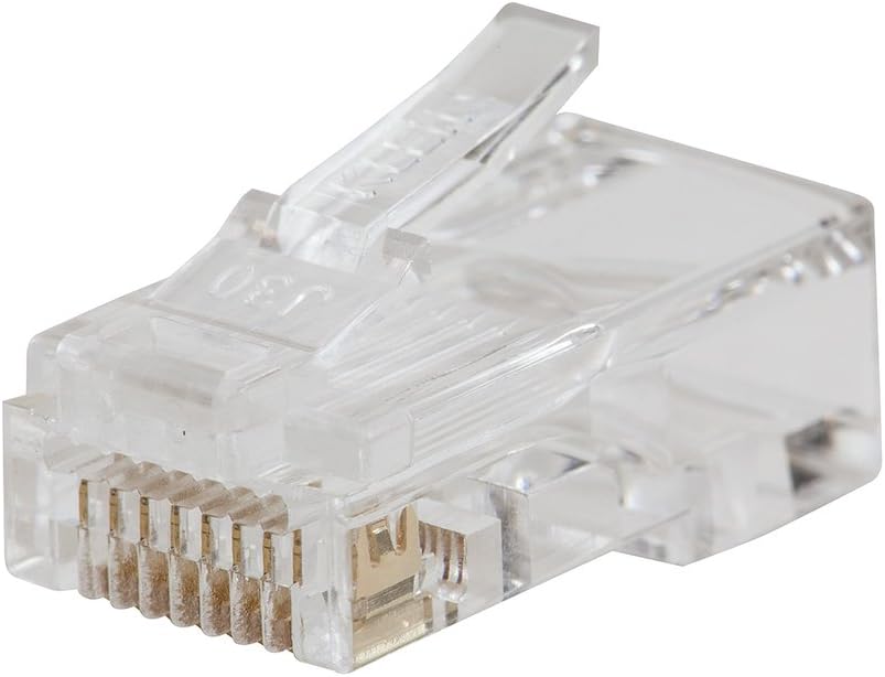200-Pack Pass-Thru Modular Data Plugs for RJ45 and CAT6 K2648