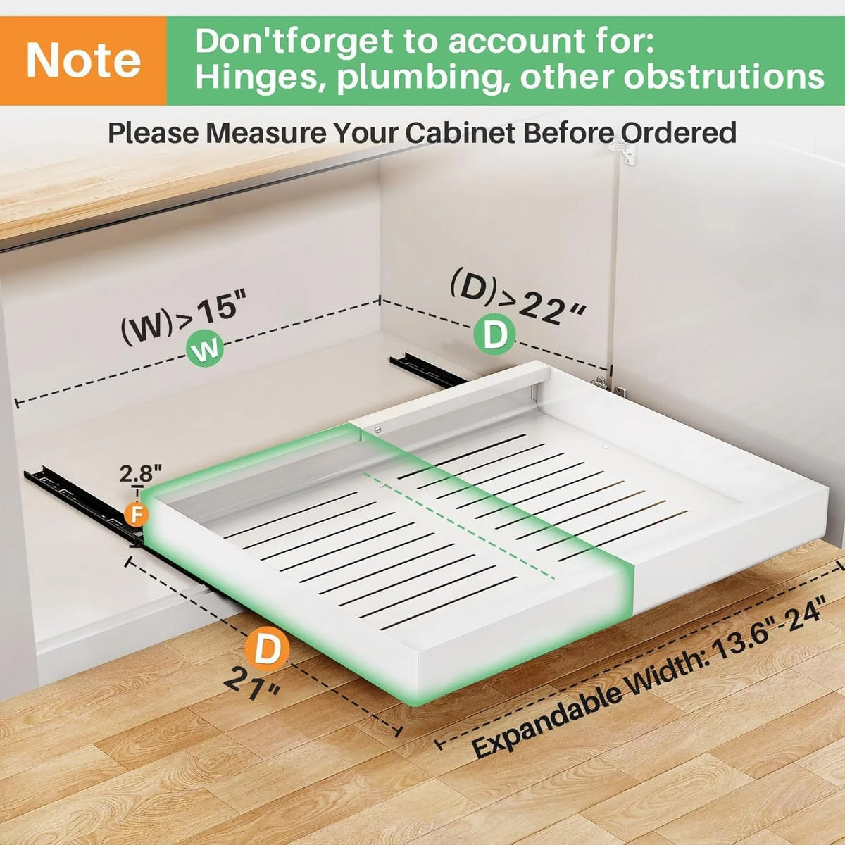 Expandable Heavy Duty Pull out Cabinet Organizer X729270