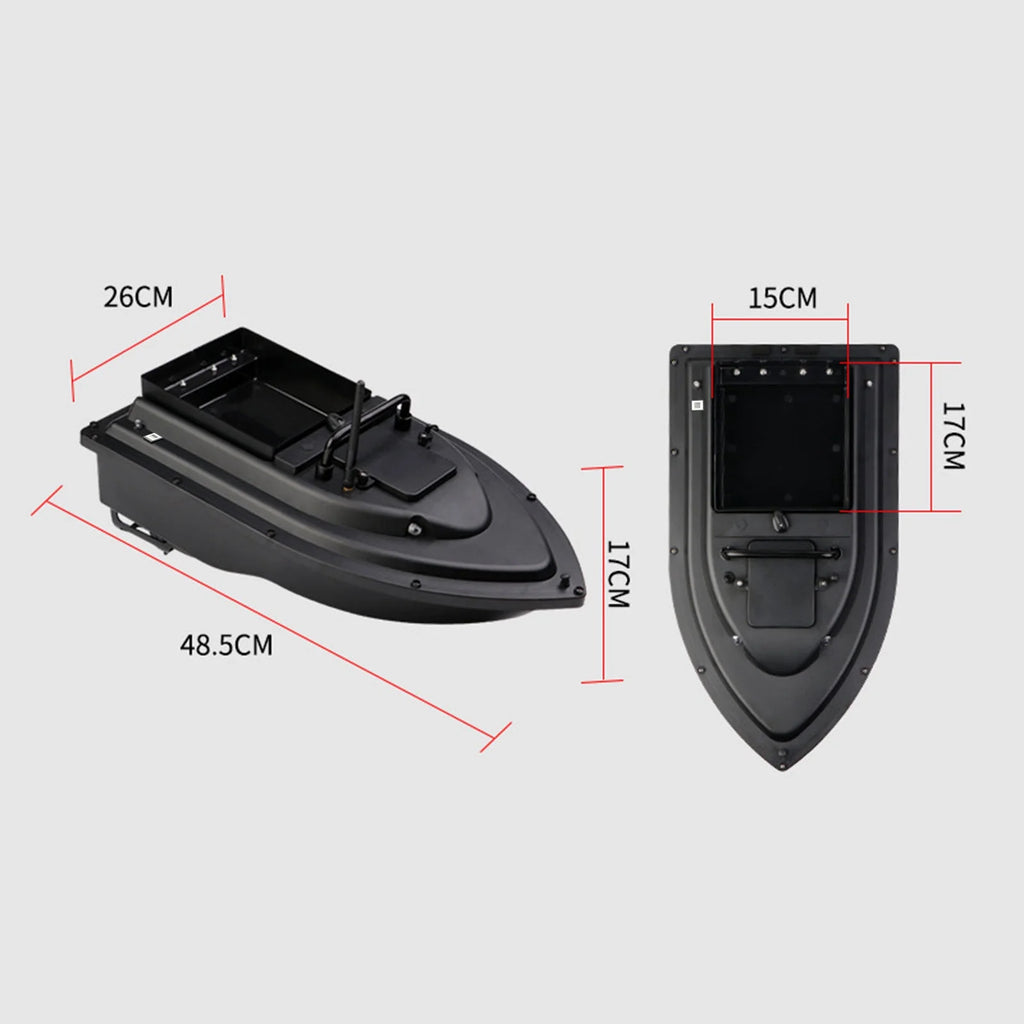 RC Fishing Bait Boat with Fish Finder, 0.75kg Loading, 500M Remote Control, Double Motor, Night Light, 12000mah Battery F994