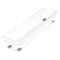 Clear Plastic Drawer Organizer Tray, 13 x 3 Inches, Non Slip Base J2524