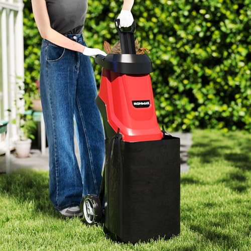 15 Amp Corded Electric Wood Chipper Shredder with Collection Bag V829350