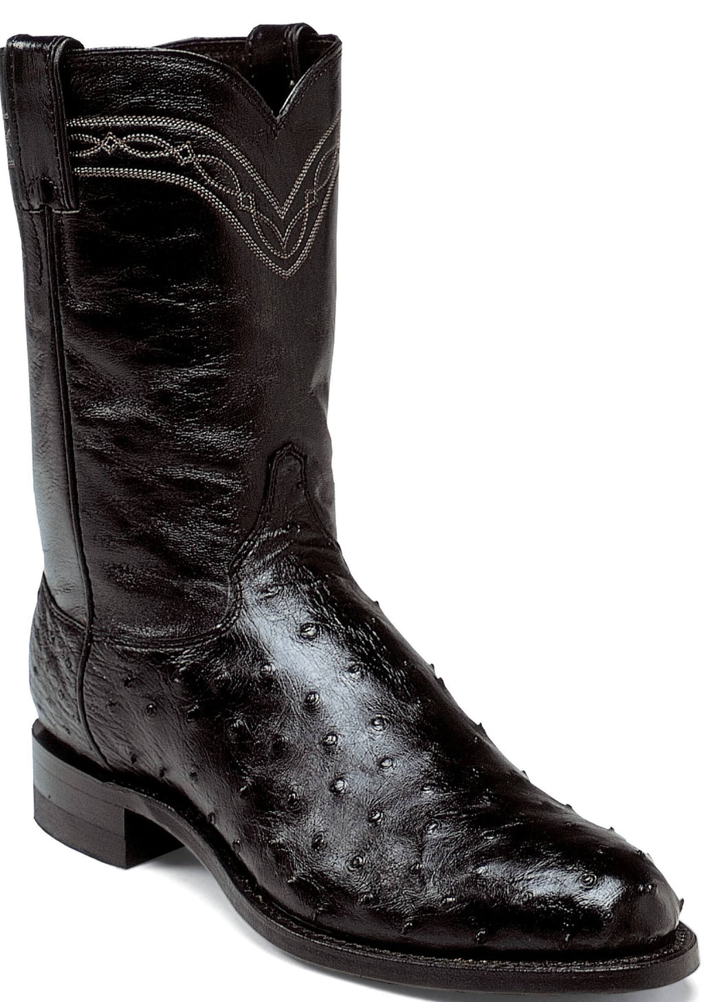 Black Full Quill Ostrich Boots S741825