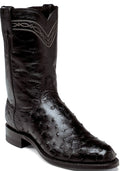 Black Full Quill Ostrich Boots S741825