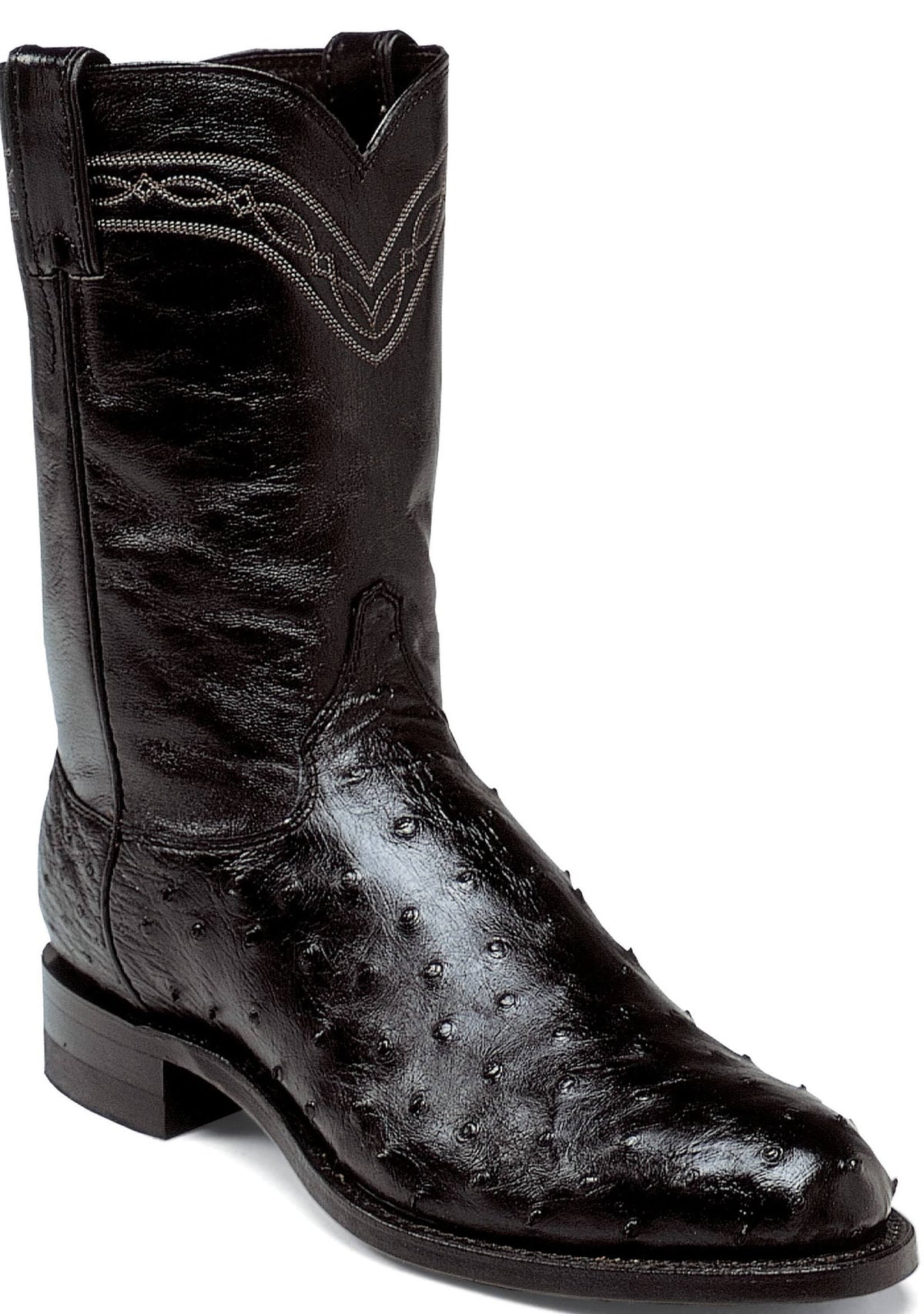 Black Full Quill Ostrich Boots S741825