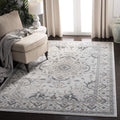 9' x 12' Light Grey/Cream Oriental Non-Shedding Area Rug G7084