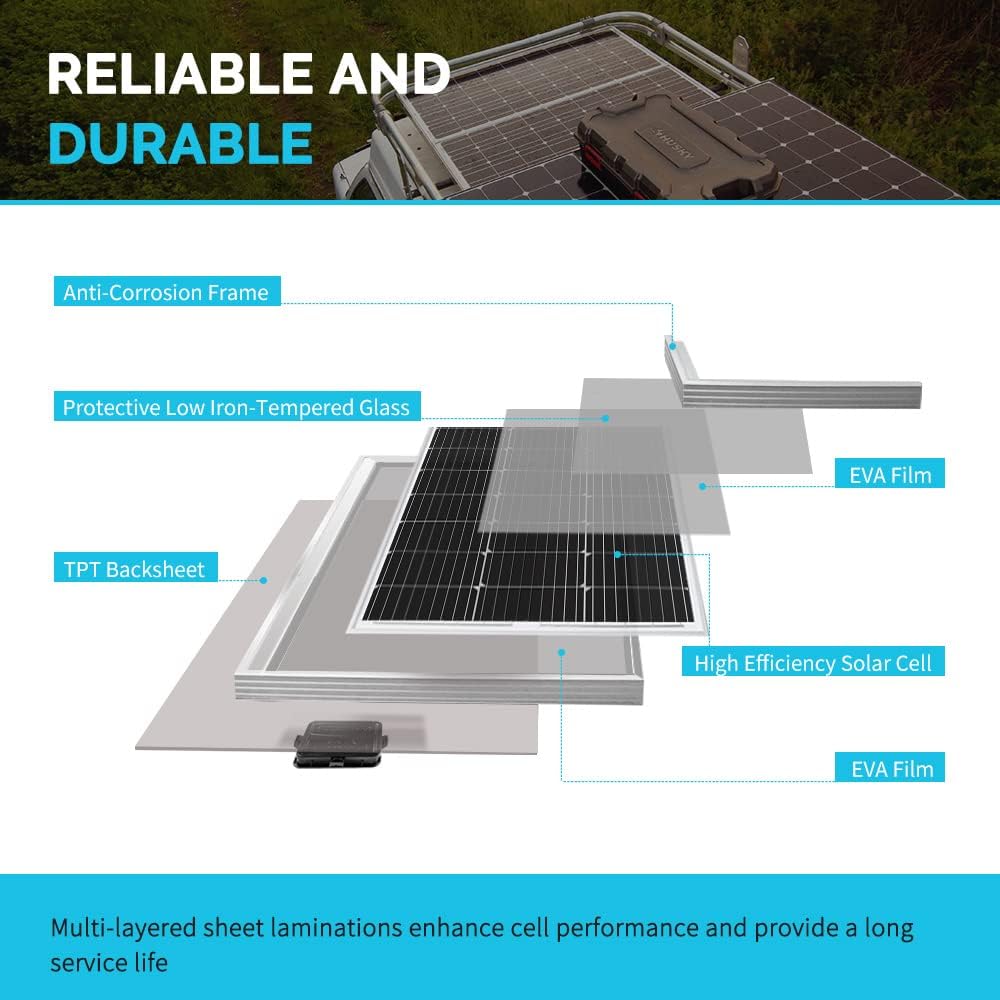 400 Watt 12 Volt Monocrystalline Solar Panel Bundle Kit with 4 pcs 100W Panel and 30A PWM Charge Controller C556356
