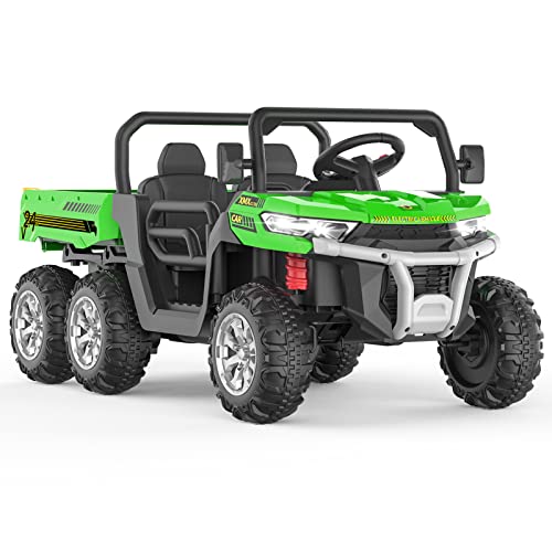 Ride On Dump Truck with Remote Control Electric UTV Vehicles with Electric Dump Bed, 4WD 6 Wheels Ride On Toys L826341