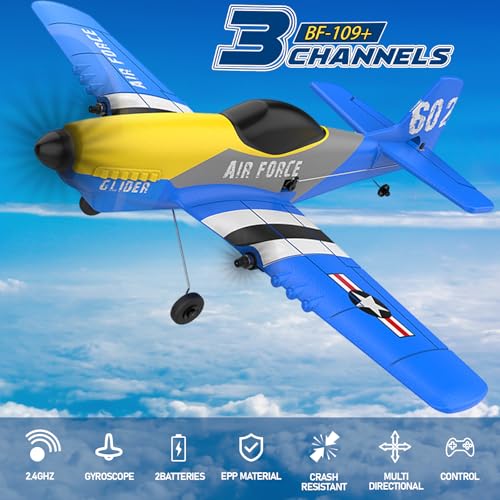 3 Channel RC Airplane 2.4GHz with 2 Batteries 6-axis Gyro Stabilizer X173
