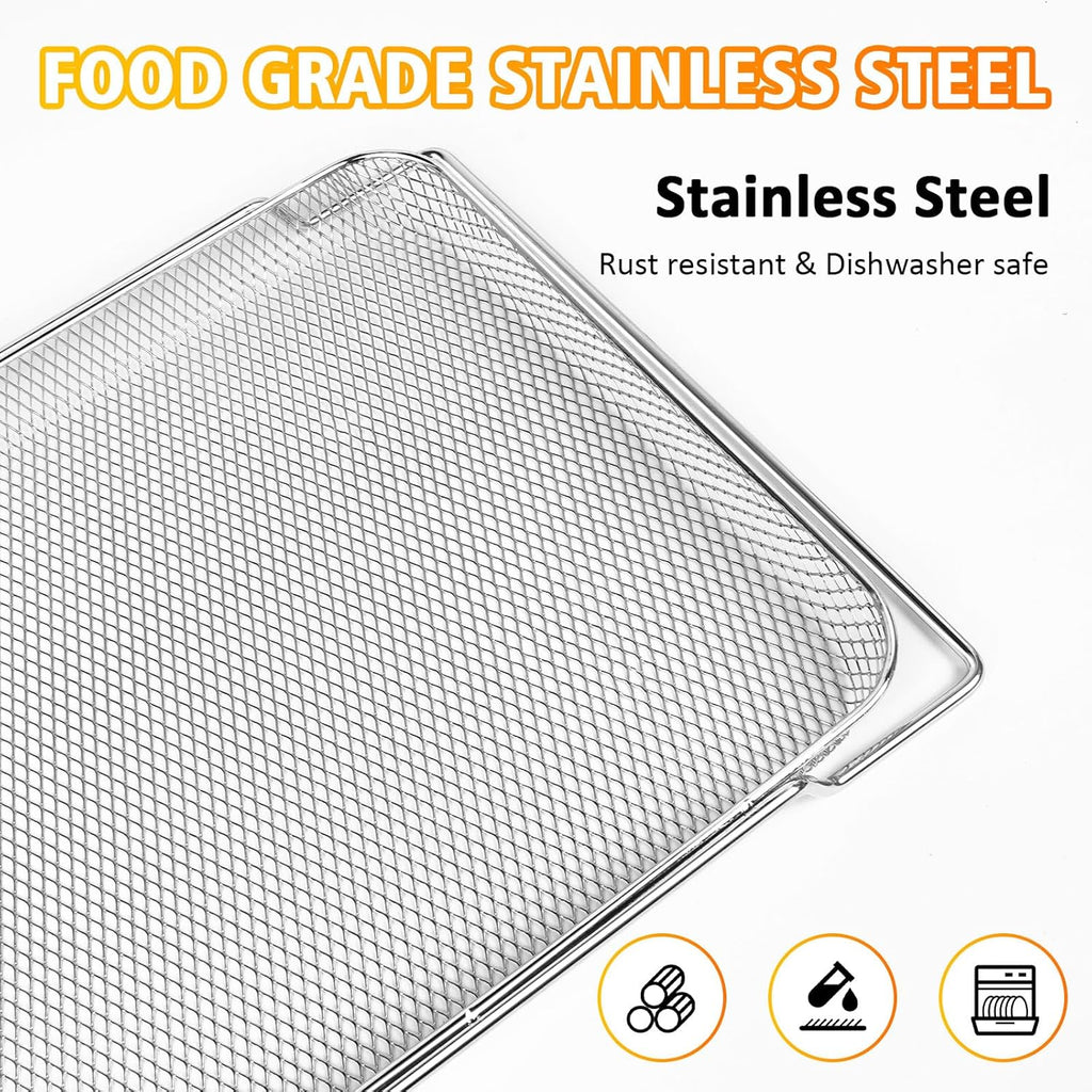 3Pcs Stainless Steel Air Fryer Basket T134136