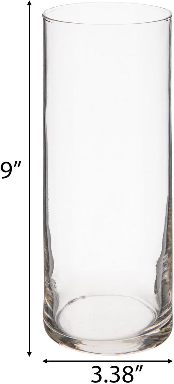 9 Inch Glass Cylinder Vase R4080