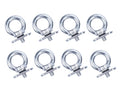 M6 316 Stainless Steel Metal Eye Bolts, Pack of 8 X71882