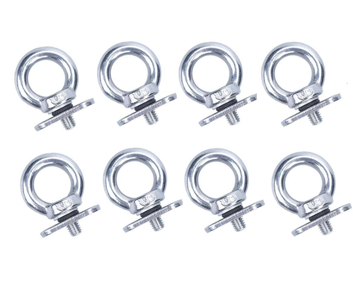 M6 316 Stainless Steel Metal Eye Bolts, Pack of 8 X71882