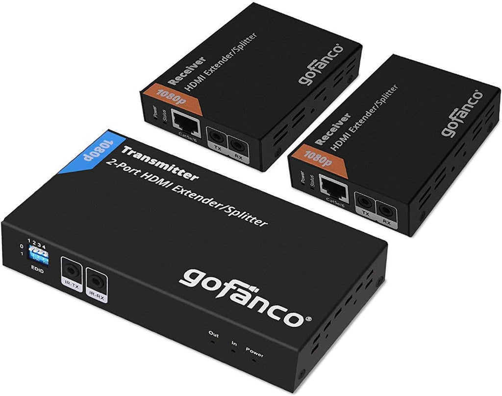 1x2 HDMI Extender Splitter Full HD 1080p Over Ethernet Cable with HDMI Loopout L67833