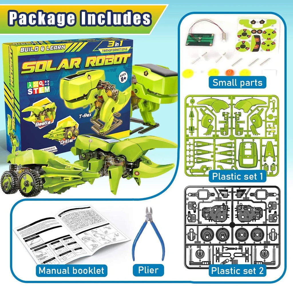 Solar Robot Kit 3-in-1 STEM Projects Robot Kit E7429
