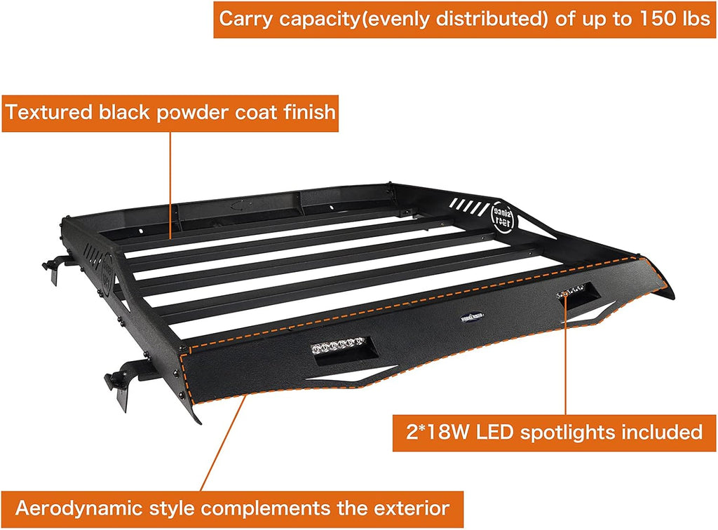 Hard Basket Roof Rack Carrier with Wind Deflector H82506