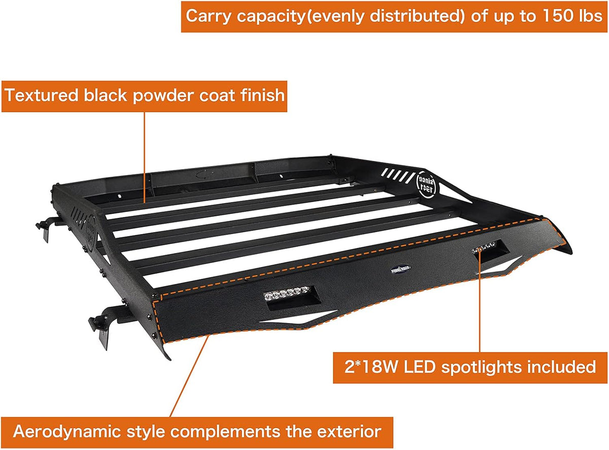 Hard Basket Roof Rack Carrier with Wind Deflector H82506