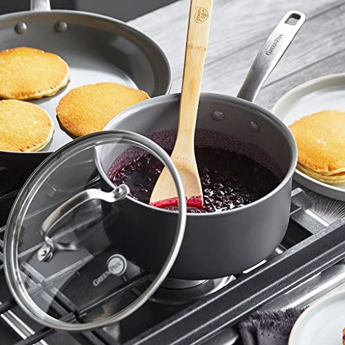 5QT Hard Anodized Ceramic Nonstick Saute Pan with Lid, Gray W808