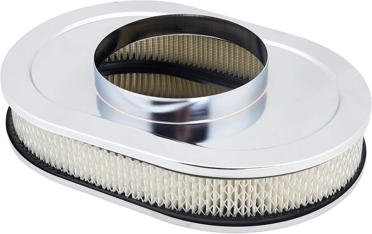 Oval 12 Inch Chrome Air Cleaner Pack of 2 L6656