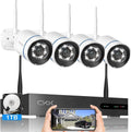4pcs 3MP PTZ Wireless Security Camera System with 8 Channel NVR T654269