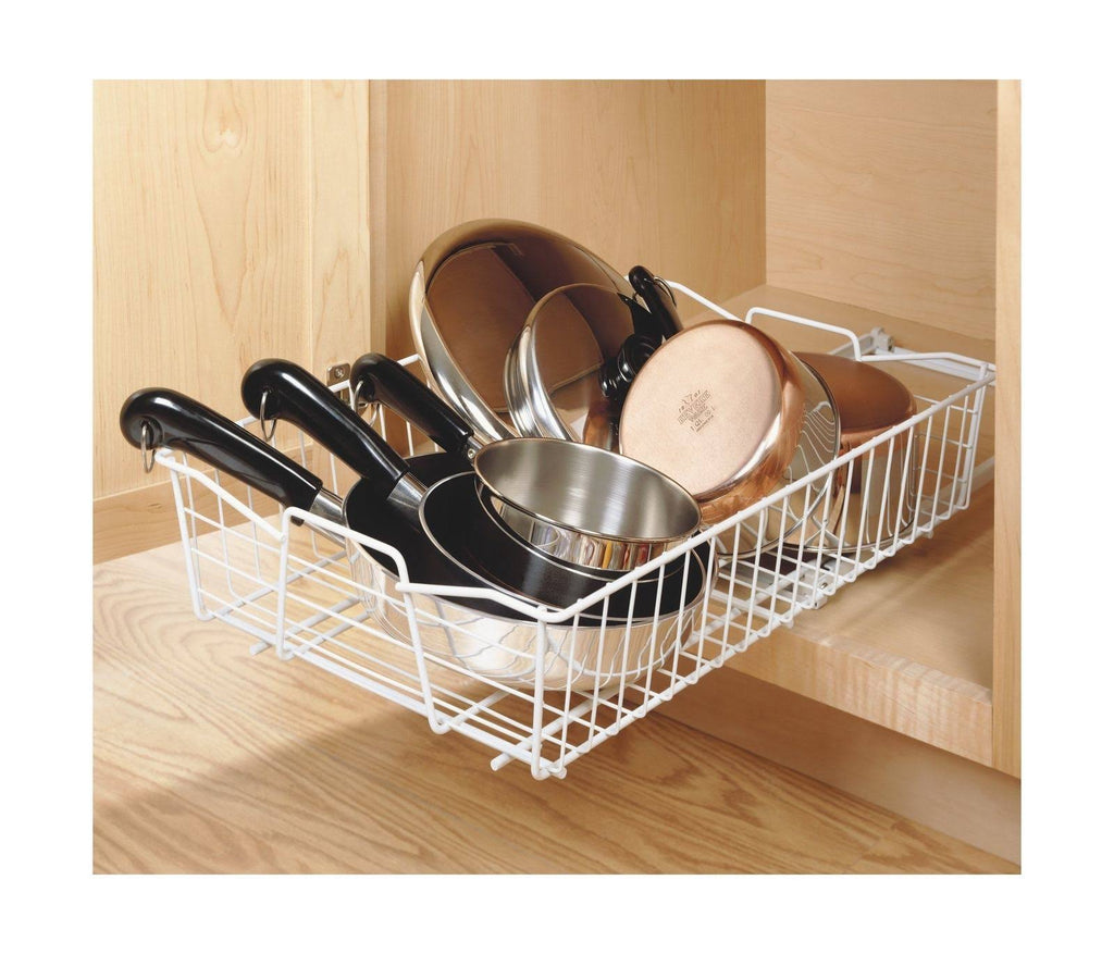 White 14-inch Wide Cabinet Organizer B6009