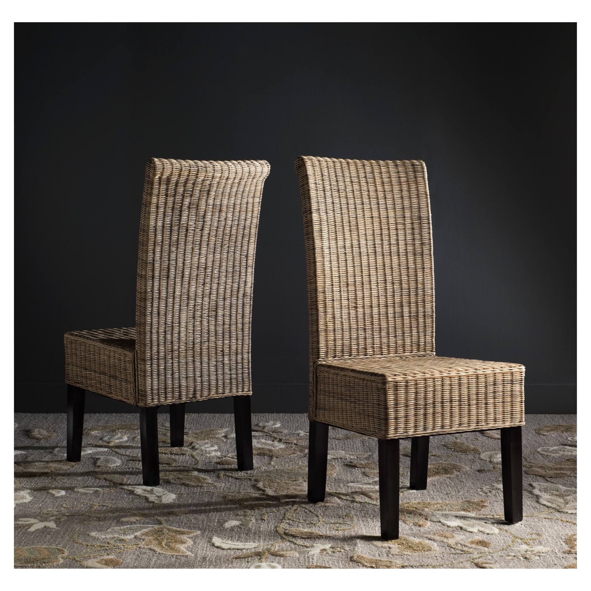 Set of 2 Wicker Dining Chair Natural G8922