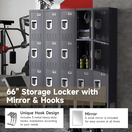Blue 5 Doors Steel Locker Storage Cabinet E5512