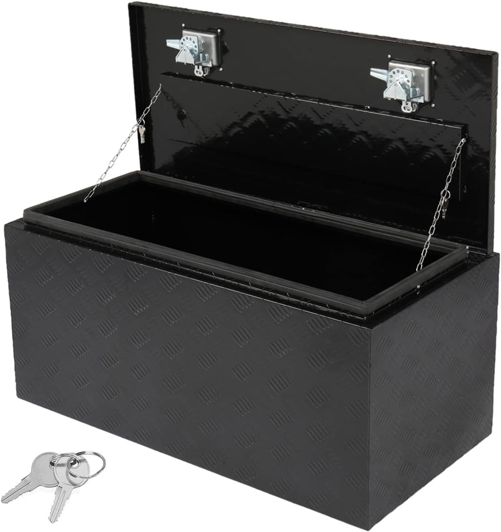 36 X 18 X 17 Inch Silver Aluminum Truck Bed Tool Box with Lock Latch V60524