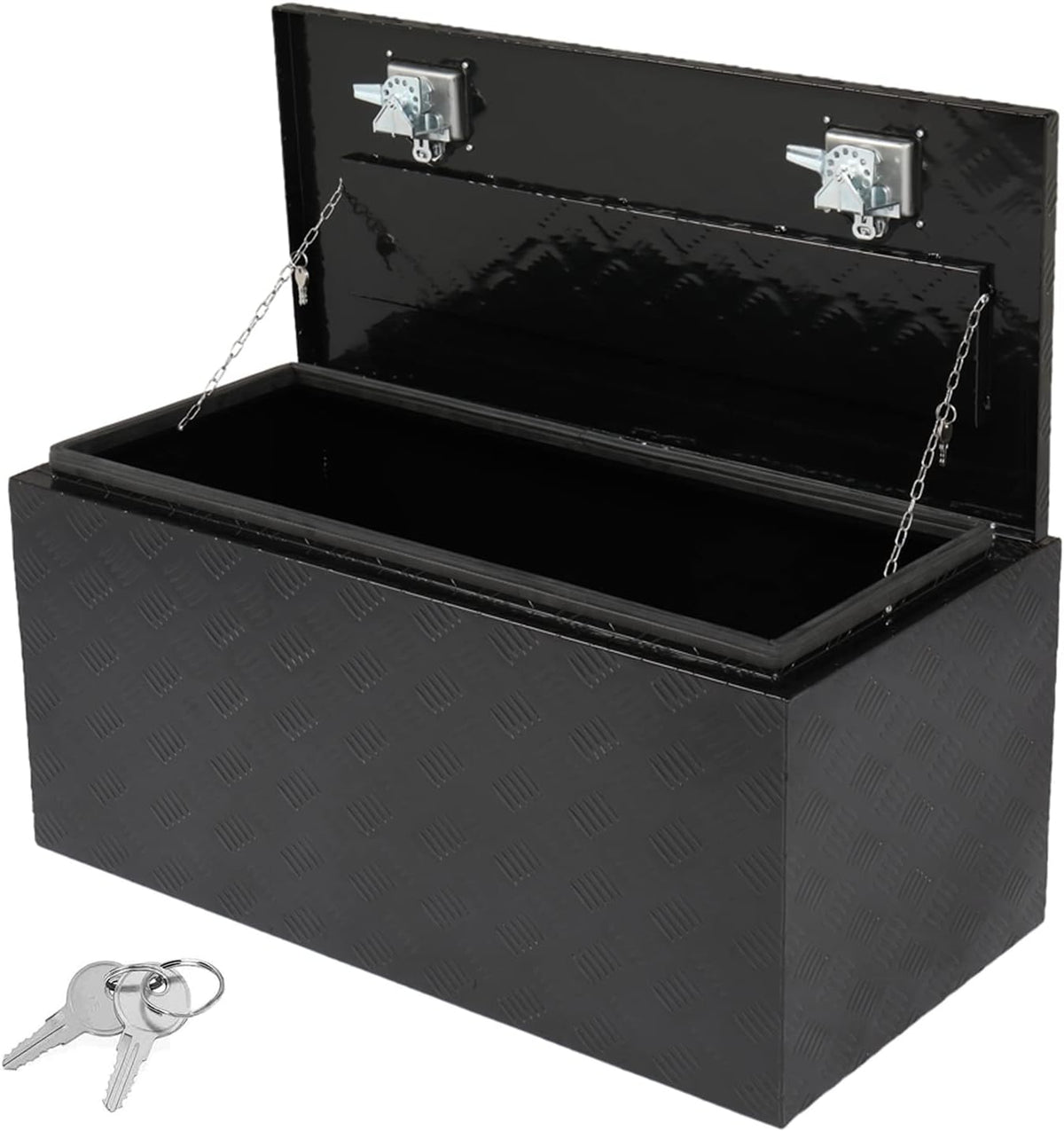 36 X 18 X 17 Inch Silver Aluminum Truck Bed Tool Box with Lock Latch V60524