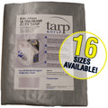 12-ft. x 25-ft. Ultra Heavy-Duty 8 oz/16-mil Poly Tarp Reversible Silver/White H595900