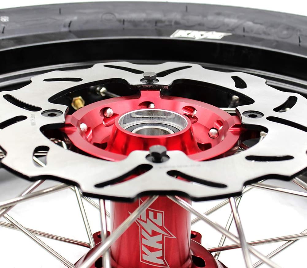 Red Hub Supermoto Wheels with CST Tires L105